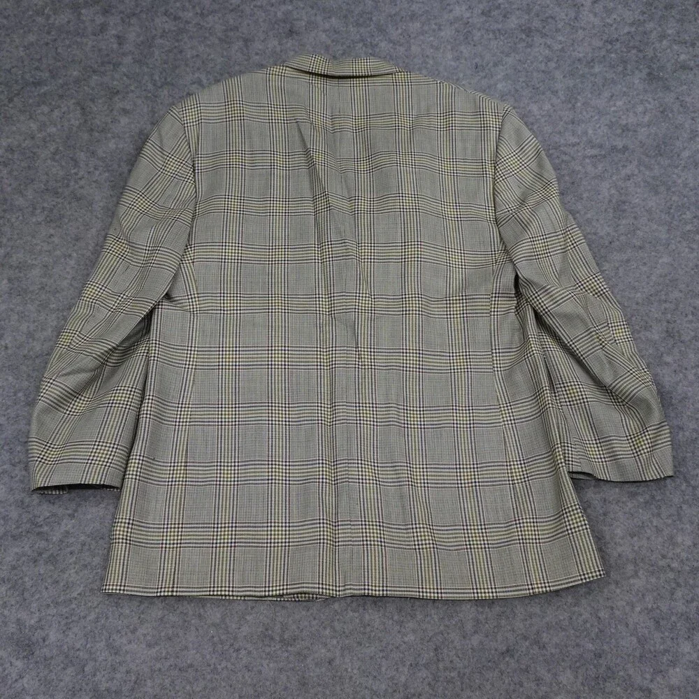 Brooks Brother Sports Jacket Mens 41R Brown Wool Coat Blazer Plaid